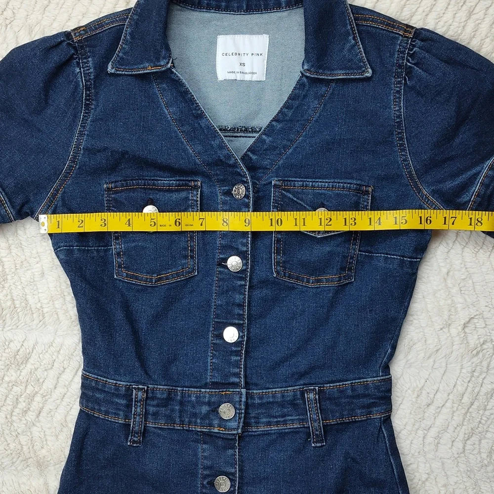 Celebrity Pink Women's XS Blue Denim Dress - Picture 2 of 10